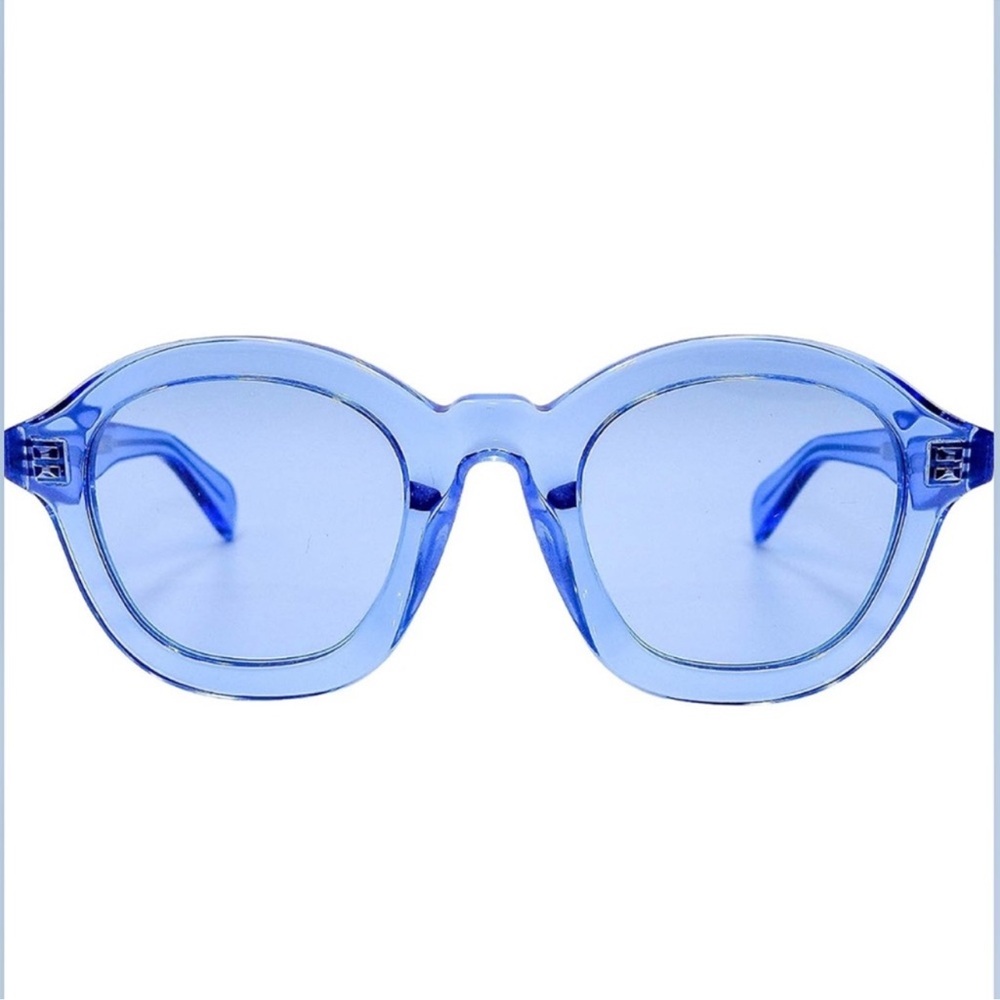 CELINE CL40017F ROUND SUNGLASSES BLUE NEW WITH CELINE CASE - Picture 13 of 16
